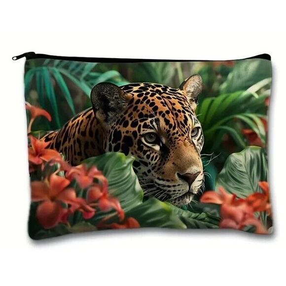 JAGUAR IN THE RAINFOREST Cosmetic / Makeup BAG NWT‎ - Picture 1 of 1